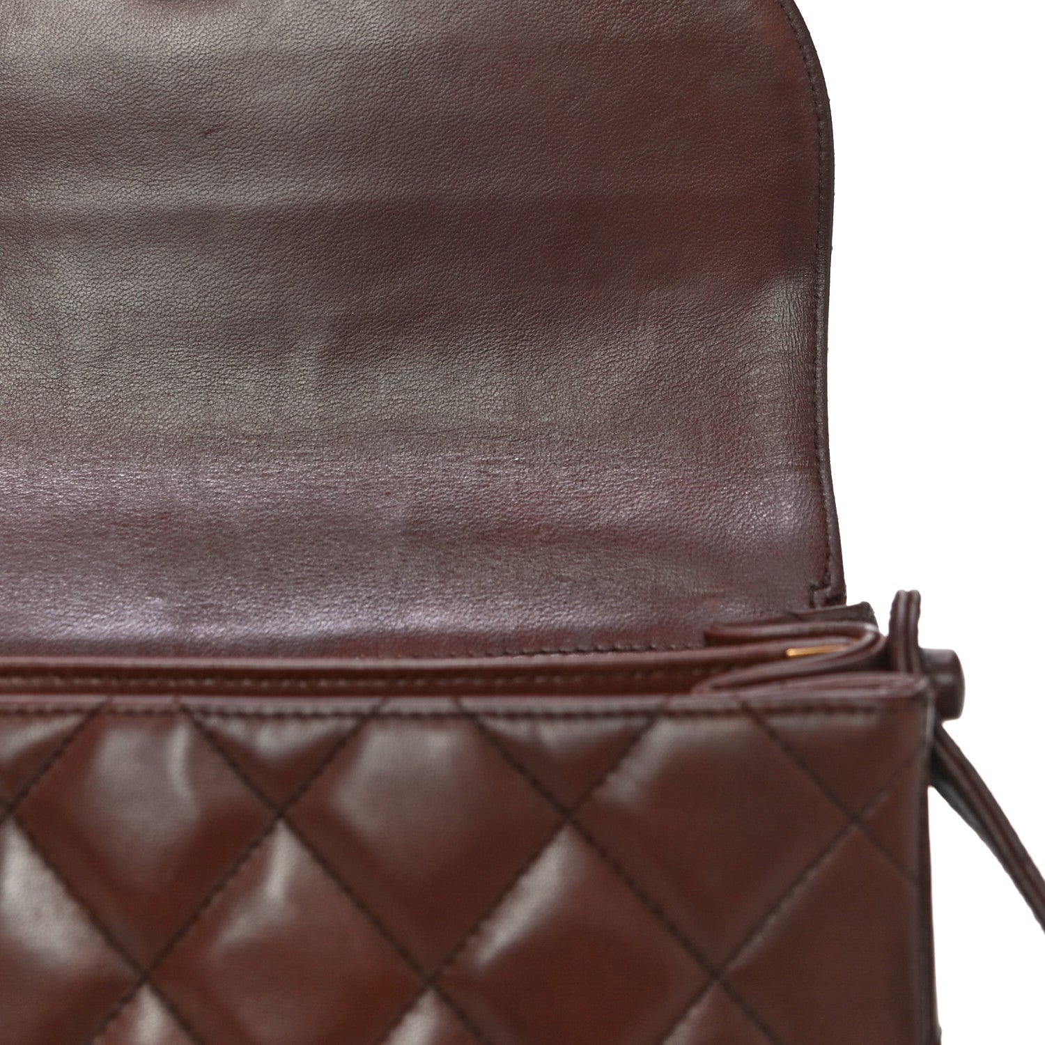 Chanel Lambskin Quilted Small Single Flap Brown 10 of 14