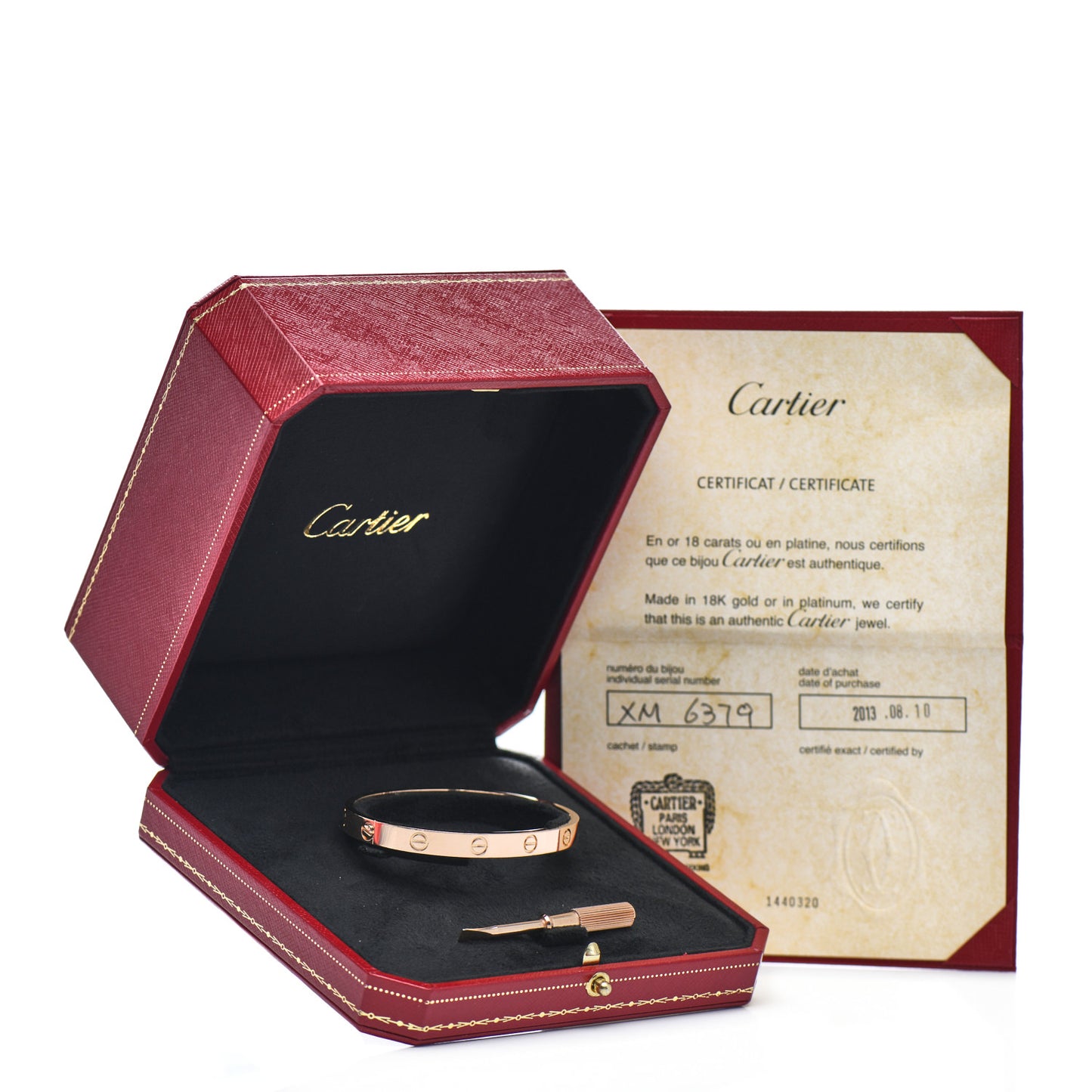 18K Pink Gold LOVE Bracelet 17