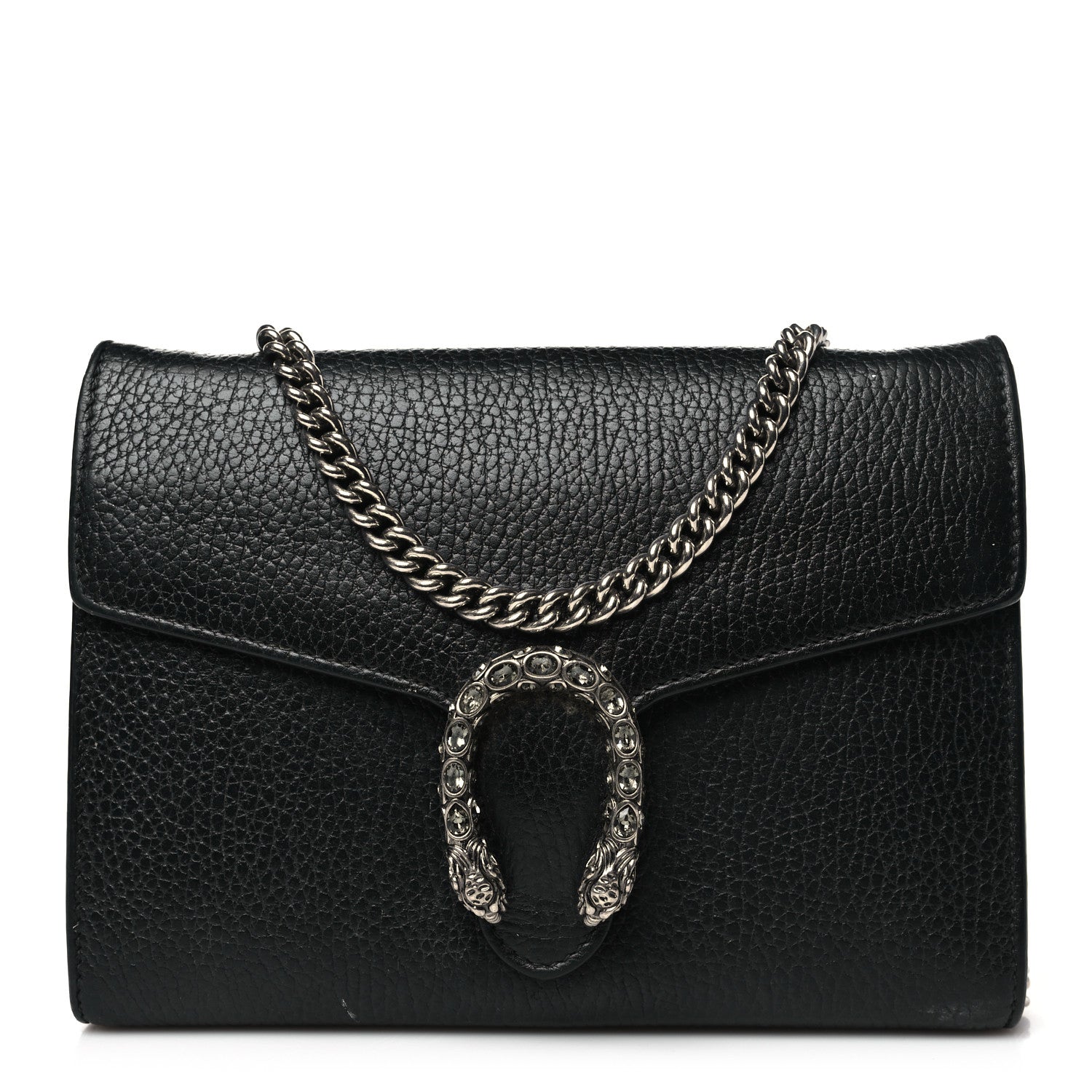 Gucci Calfskin Mini Dionysus Chain Wallet Black 1 of 13