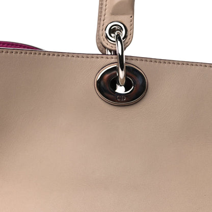 Christian Dior Smooth Calfskin Large Diorissimo Tote Beige Fuchsia 6 of 9