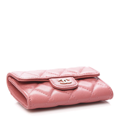 Chanel Caviar Quilted Flap Card Holder Pink 4 of 9