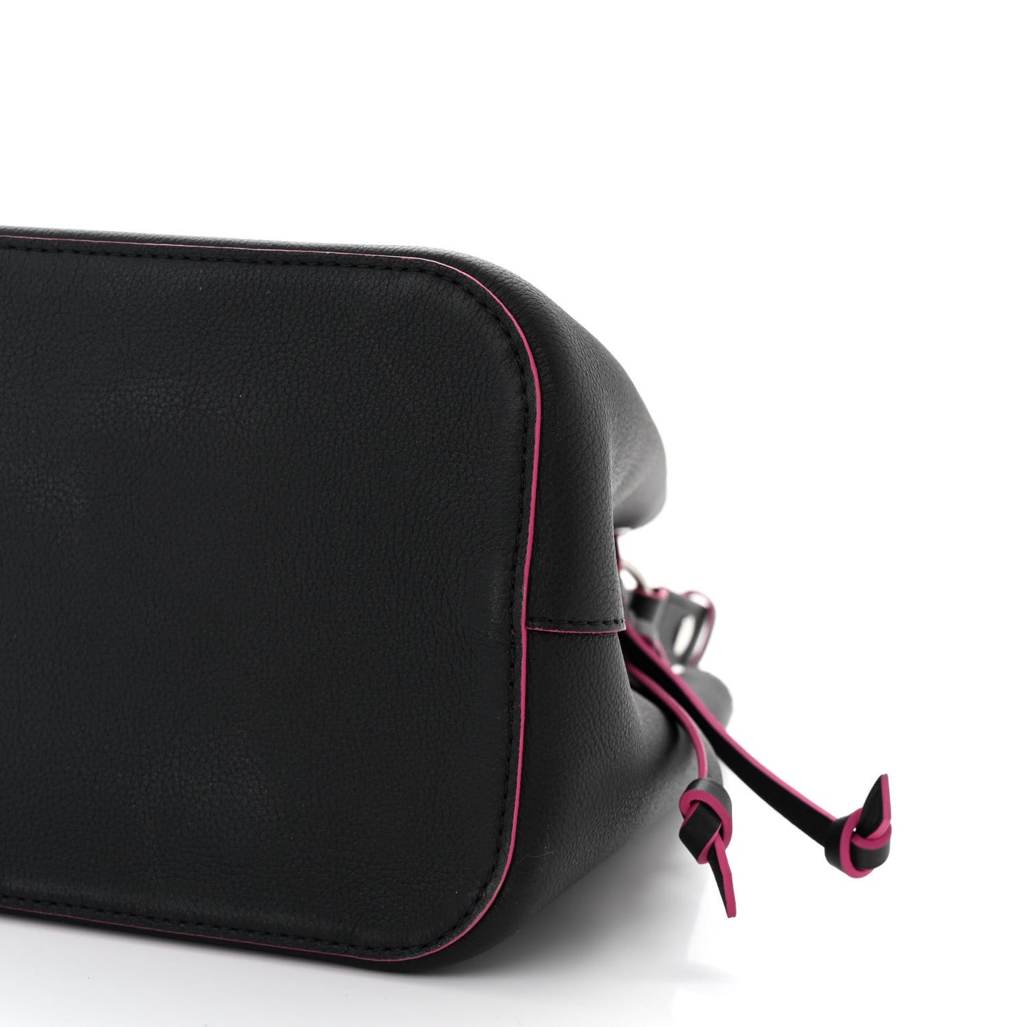 Calfskin Lockme Bucket Black