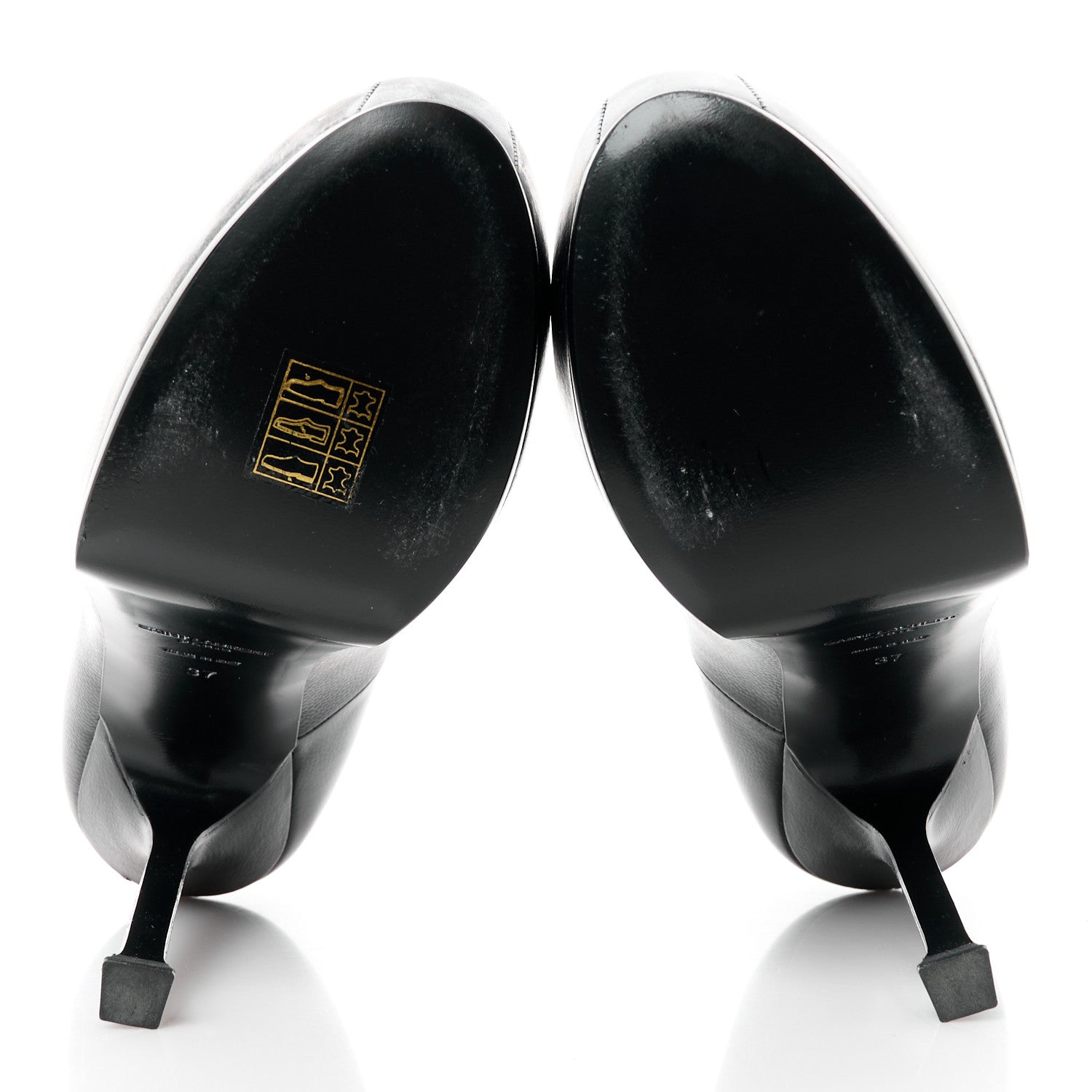 Saint Laurent Vernigolf Tribute Two Platform Pumps 37 Black 5 of 9