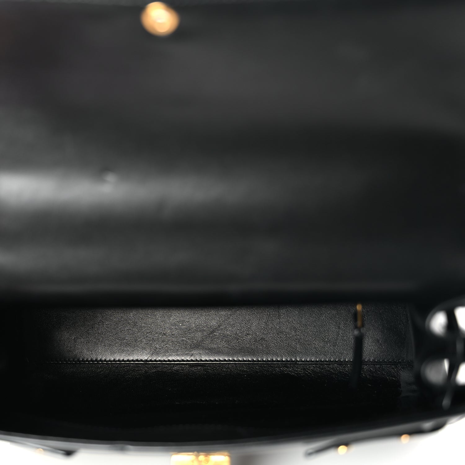 Saint Laurent Shiny Calfskin Le Fermoir Top Handle Bag Black 4 of 8