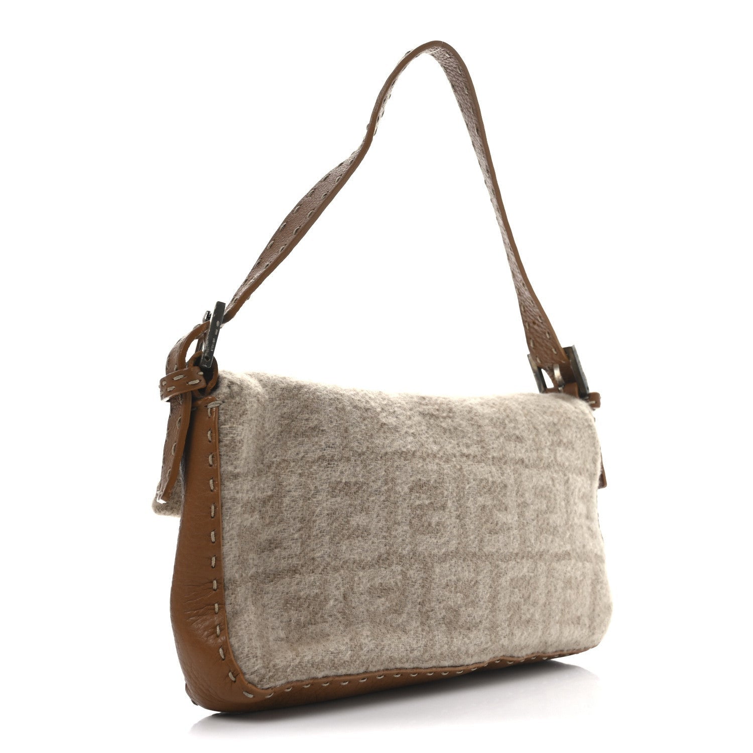 Fendi Cashmere Cuoio Romano Selleria Baguette Honey 3 of 7