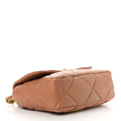 Chanel Lambskin Quilted Large Chanel 19 Flap Brown 3 of 10