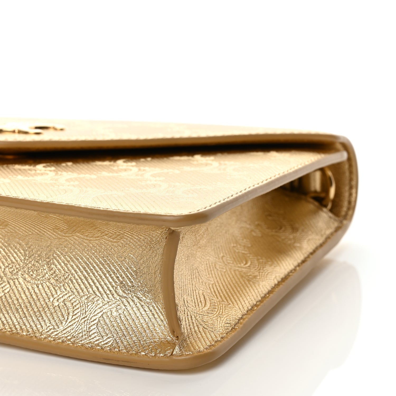 Celine Metallic Triomphe Wallet on Chain 8 of 8