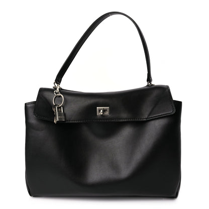 Balenciaga Natural Smooth Calfskin Medium Rodeo Top Handle Handbag Black 1 of 8