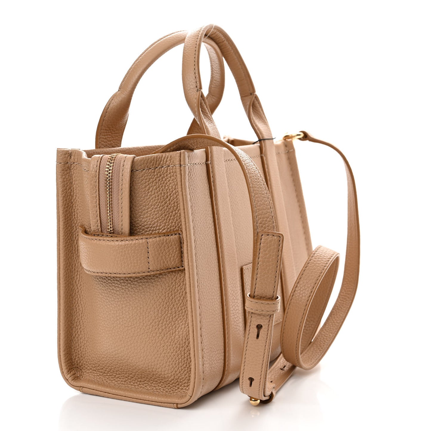Grained Calfskin Small The Tote Bag Camel