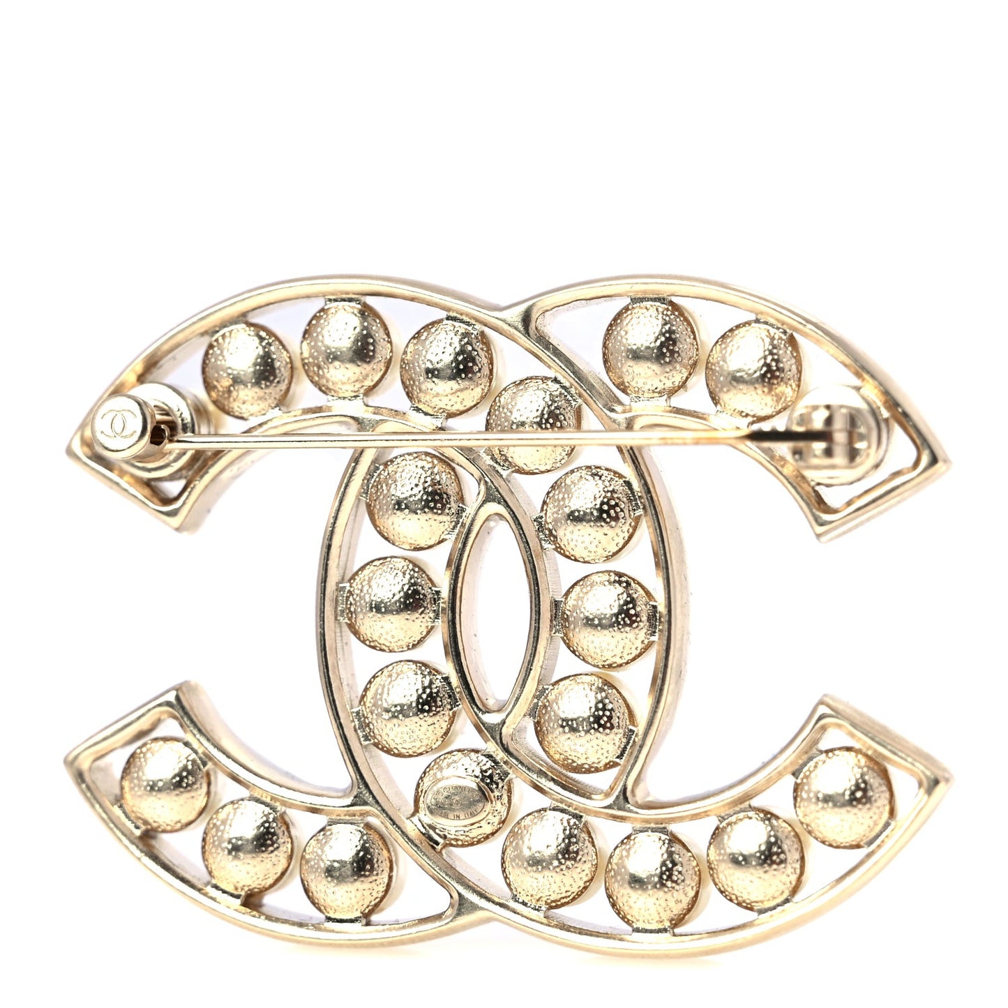 Pearl CC Brooch Light Gold