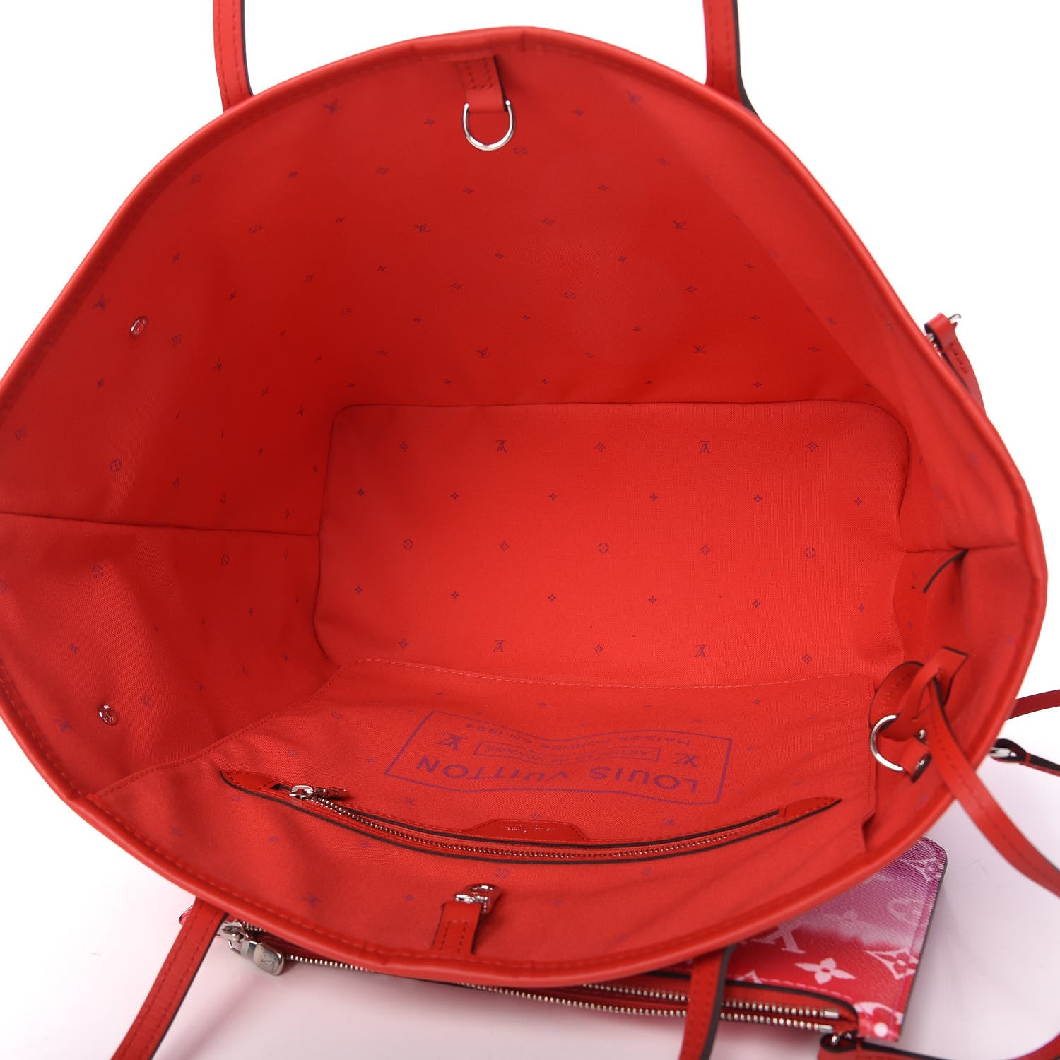 Louis Vuitton Monogram Escale Neverfull MM Rouge 5 of 10