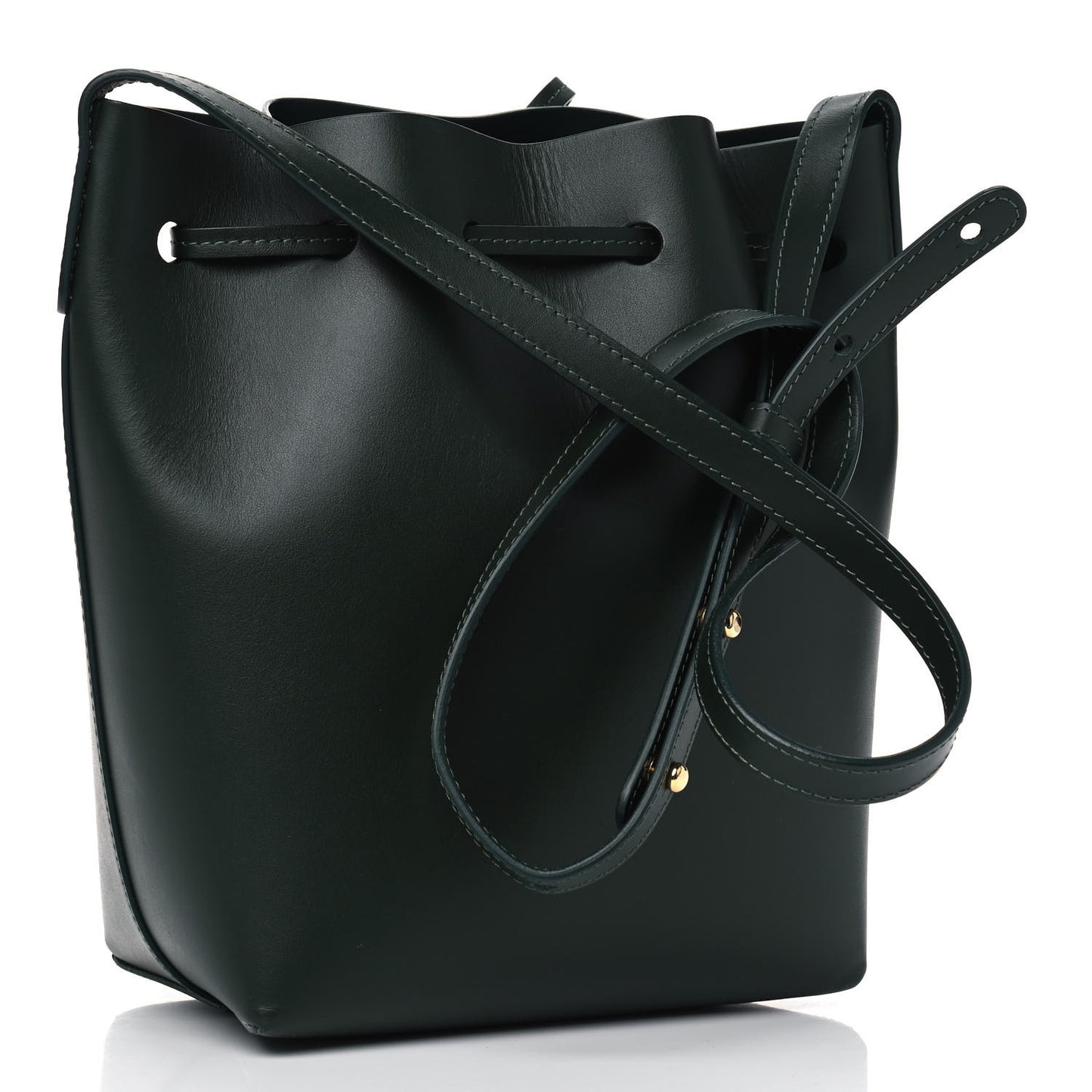 Calfskin Mini Bucket Bag Moss