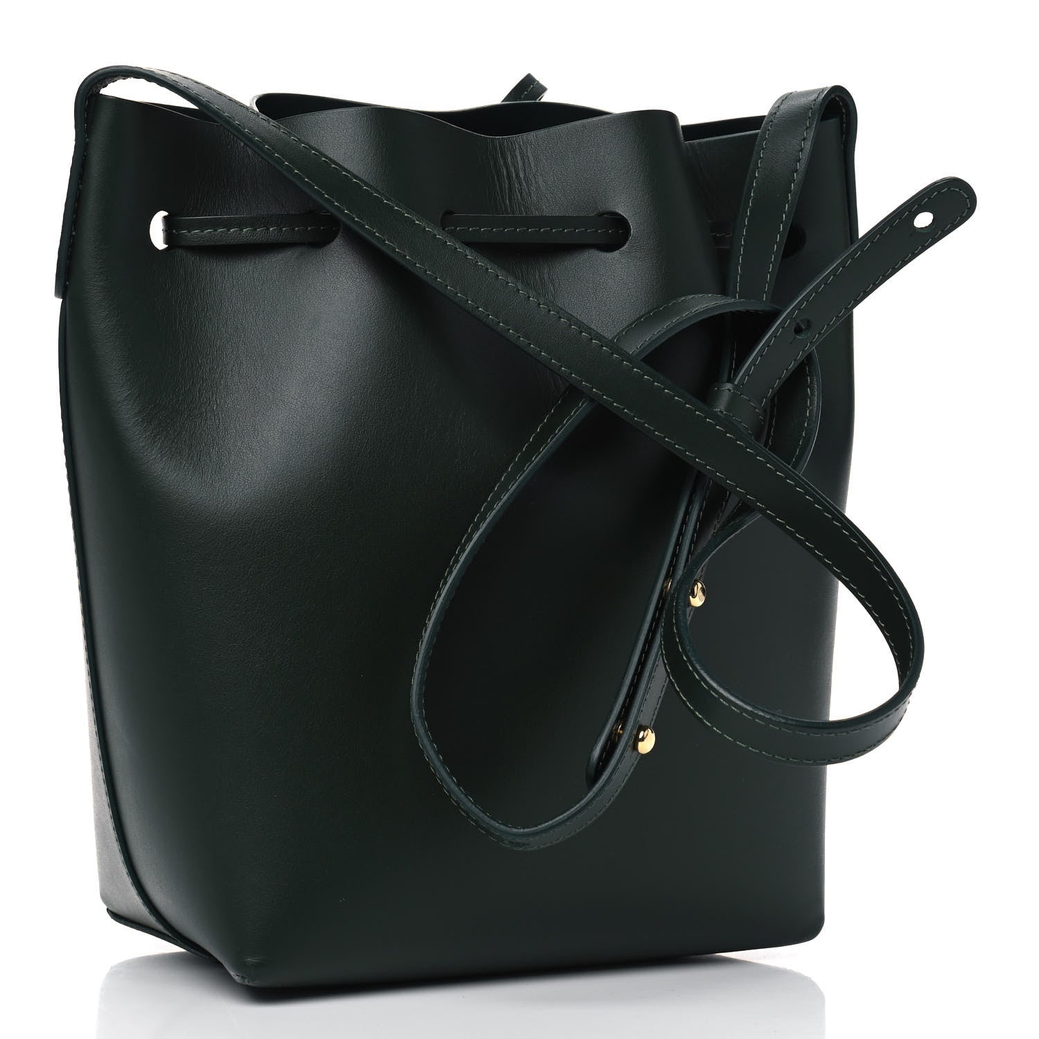 Mansur Gavriel Calfskin Mini Bucket Bag Moss 2 of 7