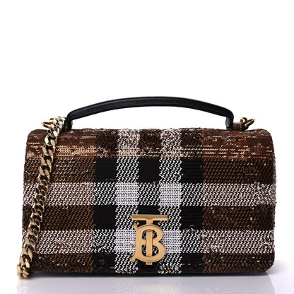 Burberry Sequin Small Lola Bag  Dark Birch 1 of 8