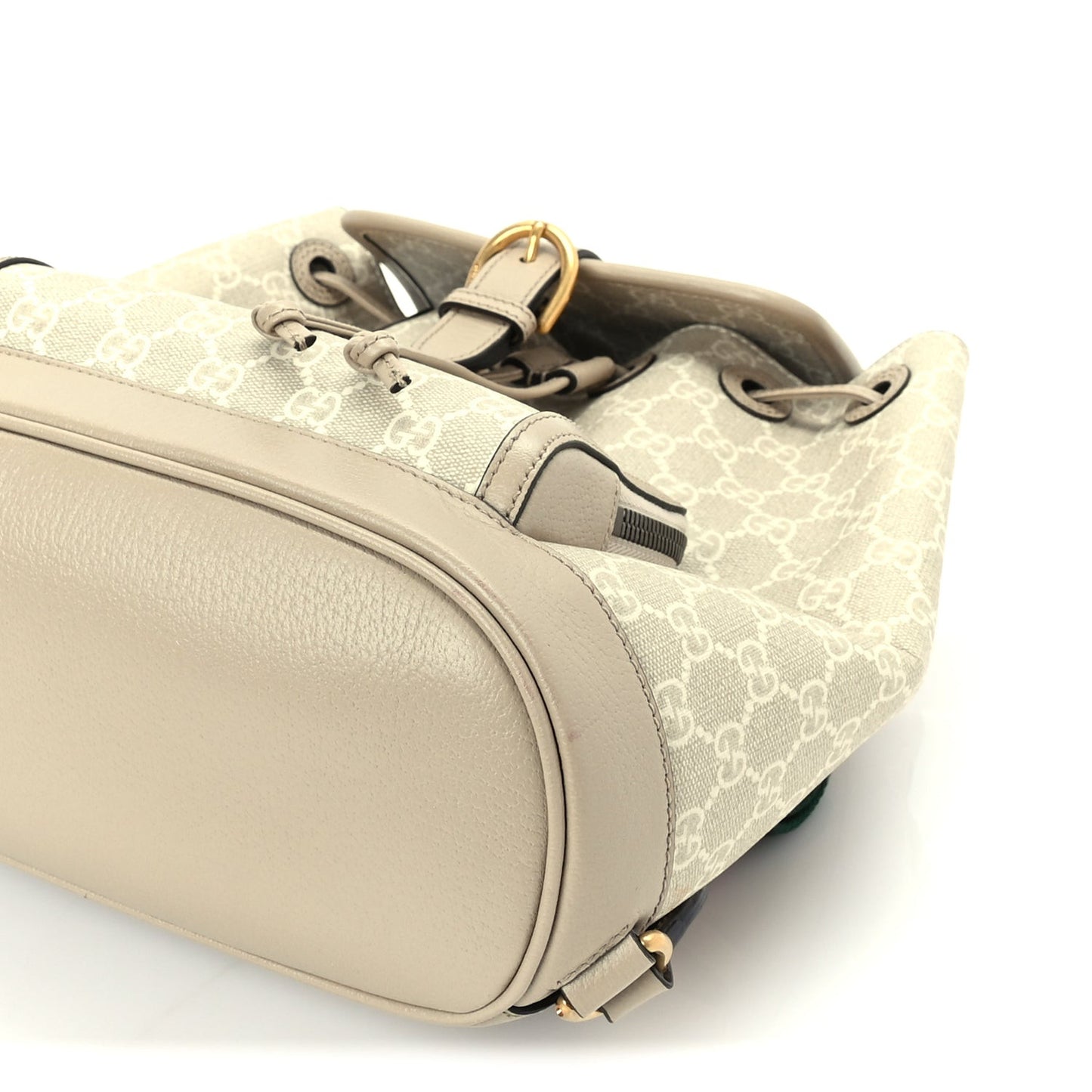 GG Supreme Monogram Azalea Calfskin Retro Interlocking G Buckle Backpack Beige Mystic White