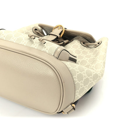 Gucci GG Supreme Monogram Azalea Calfskin Retro Interlocking G Buckle Backpack Beige Mystic White 8 of 8