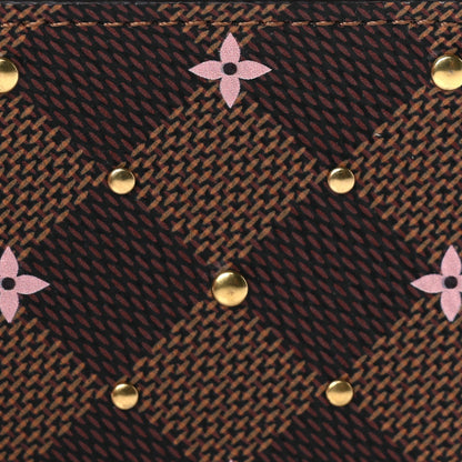 Louis Vuitton Damier Ebene Studded Card Holder Pink 5 of 7
