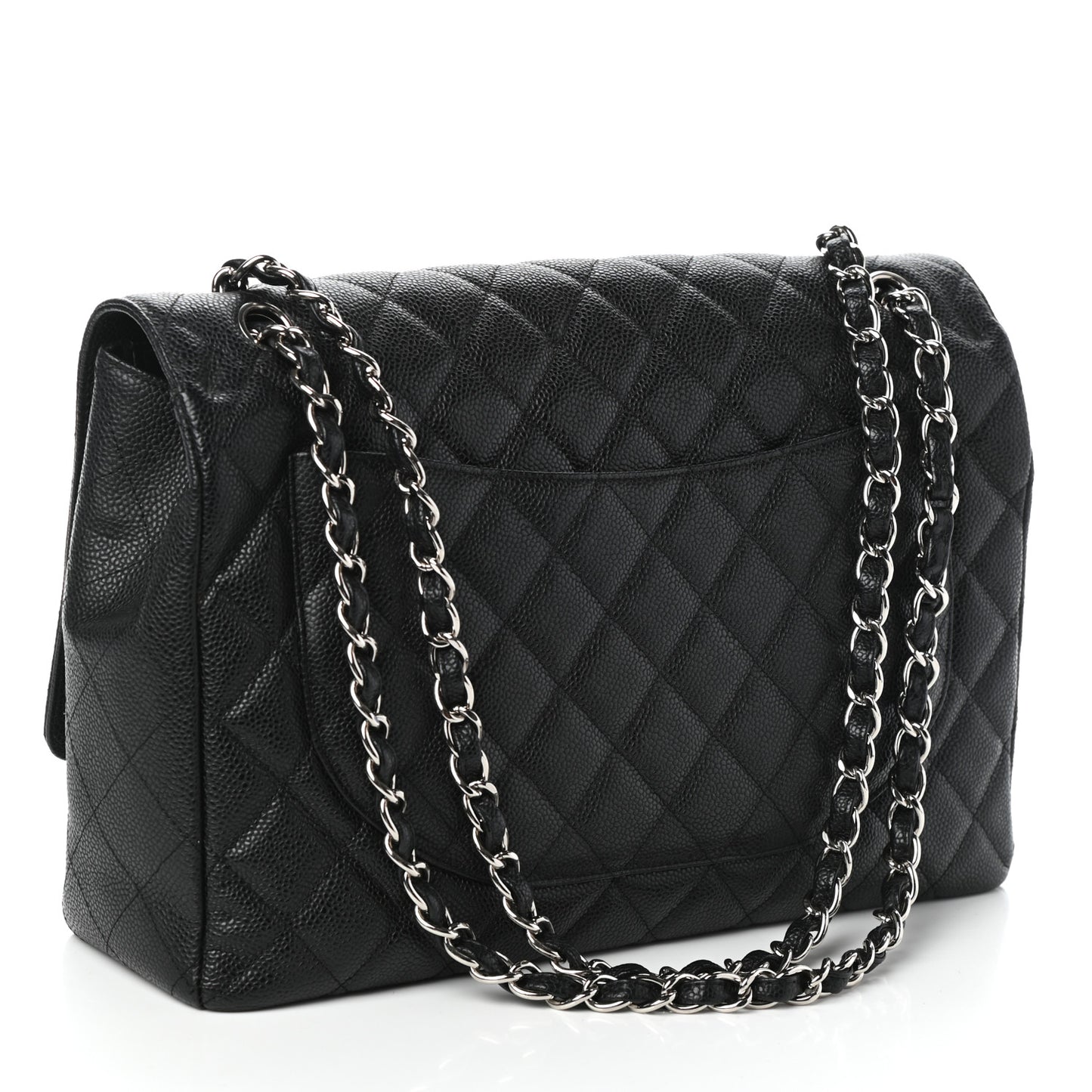Caviar Quilted Maxi Single Flap Black