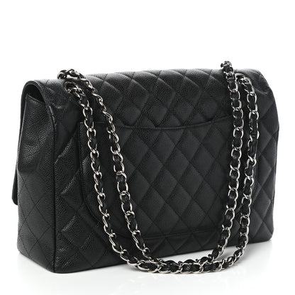 Chanel Caviar Quilted Maxi Single Flap Black 3 of 10