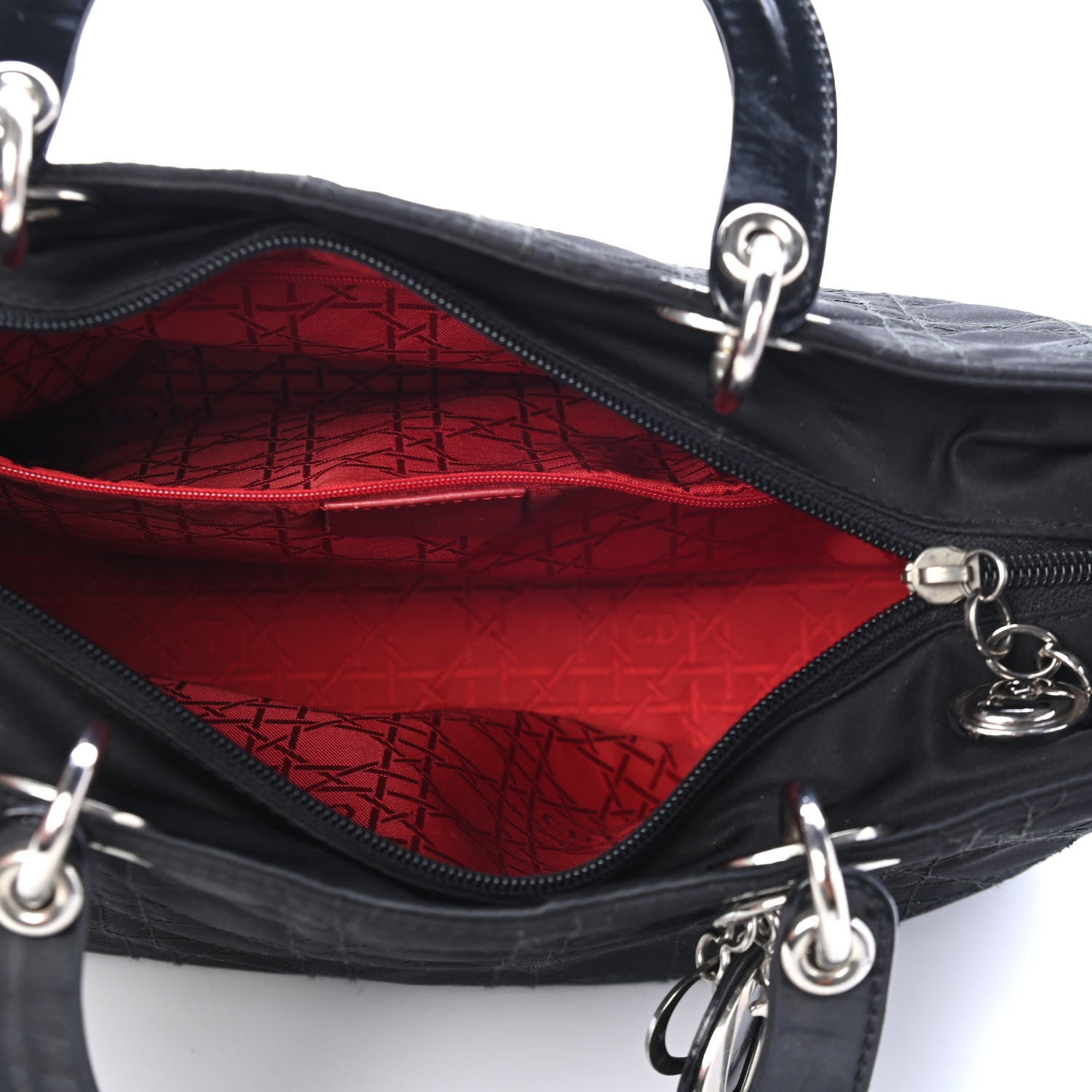 Christian Dior Nylon Cannage Large Lady Dior Black 4 of 4