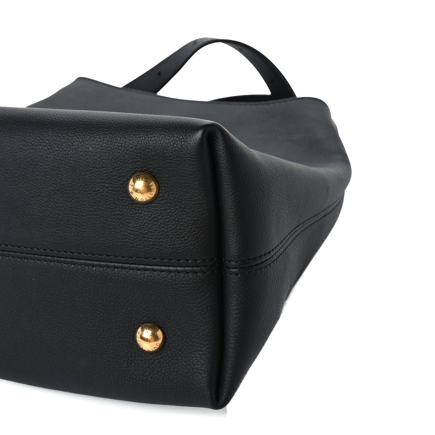 Grained Calfskin Low Key Hobo PM Black