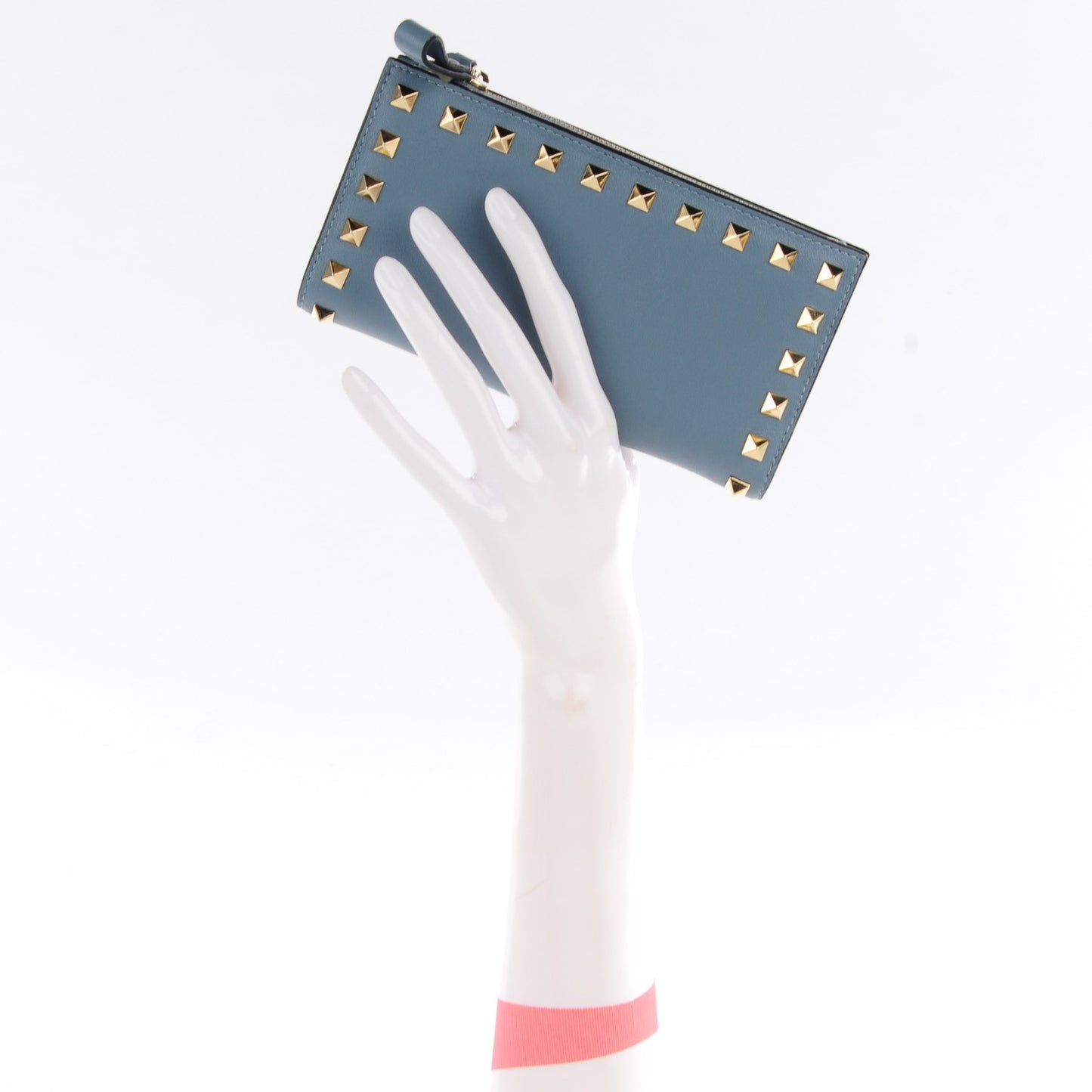 Calfskin Rockstud Continental Wallet London Stone