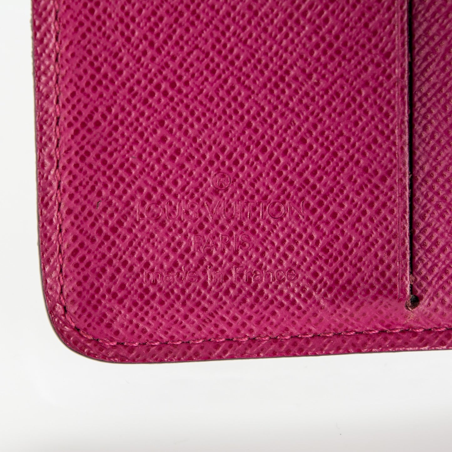 Monogram Perforated Compact Zipped Wallet Fuchsia