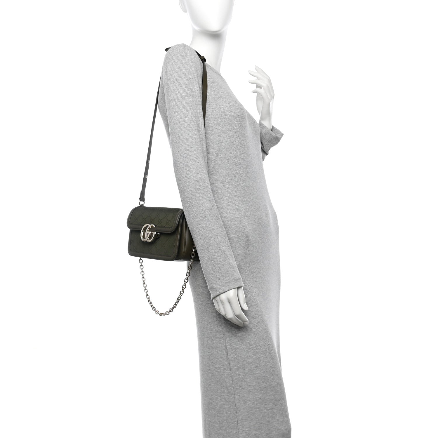 Gucci Monogram Small Gucci Go Shoulder Bag Luscious Green 2 of 10