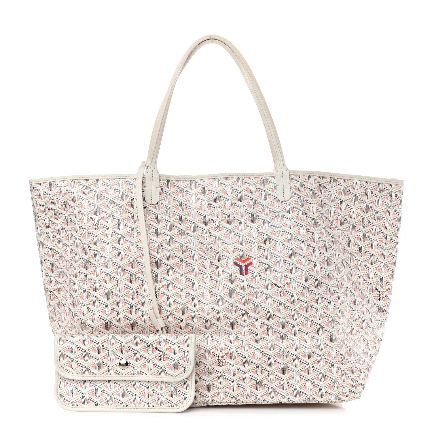 Goyard Goyardine Saint Louis Claire Voie GM White Pink 1 of 11