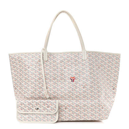 Goyard Goyardine Saint Louis Claire Voie GM White Pink 1 of 11