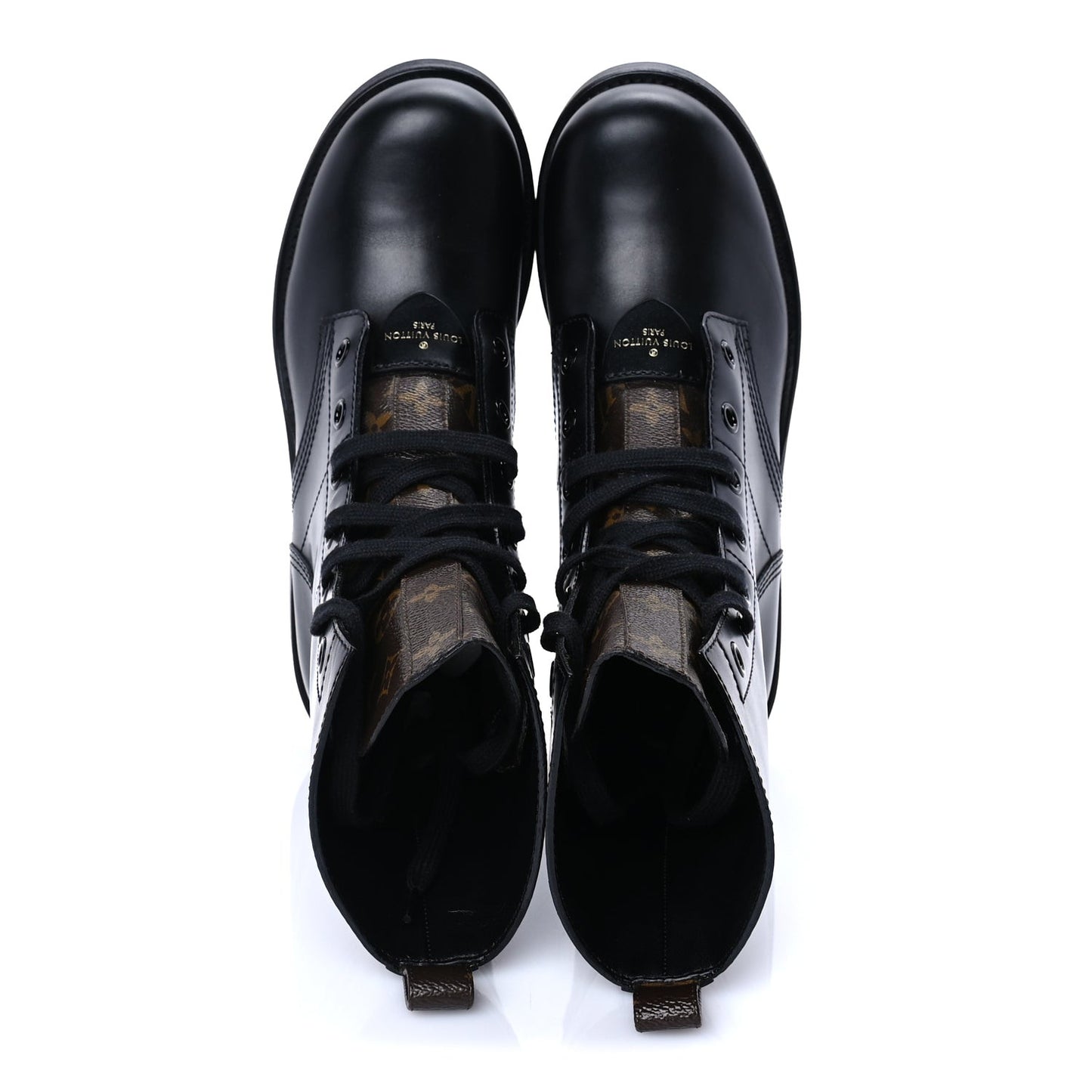 Calfskin Monogram Metropolis Flat Ranger Boots 40.5 Black