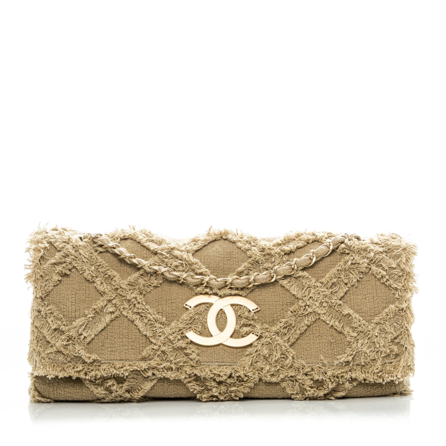 Chanel Tweed Nature Flap Dark Beige 1 of 7