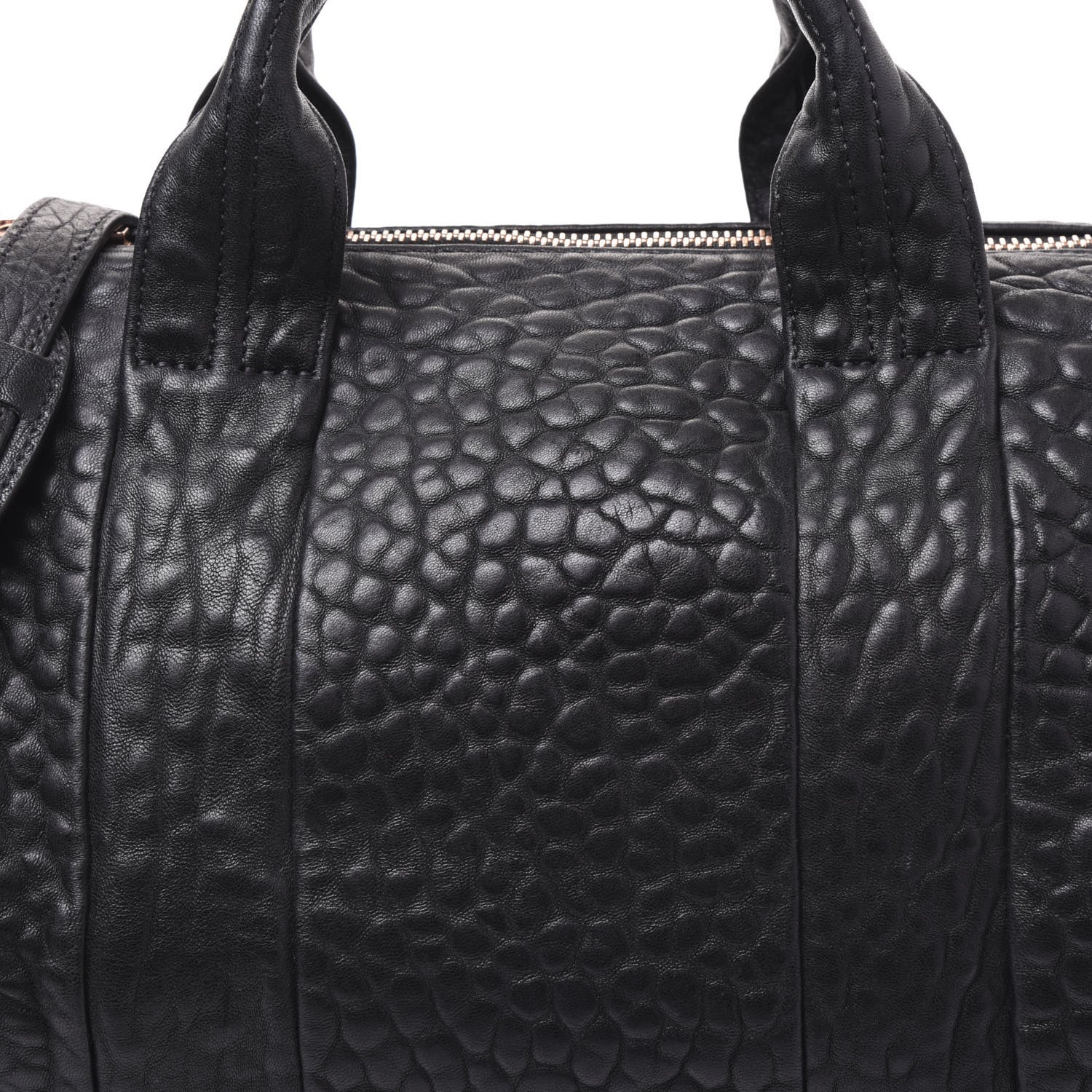 Alexander Wang Pebbled Lambskin Rocco Black Rose Gold Hardware 8 of 8