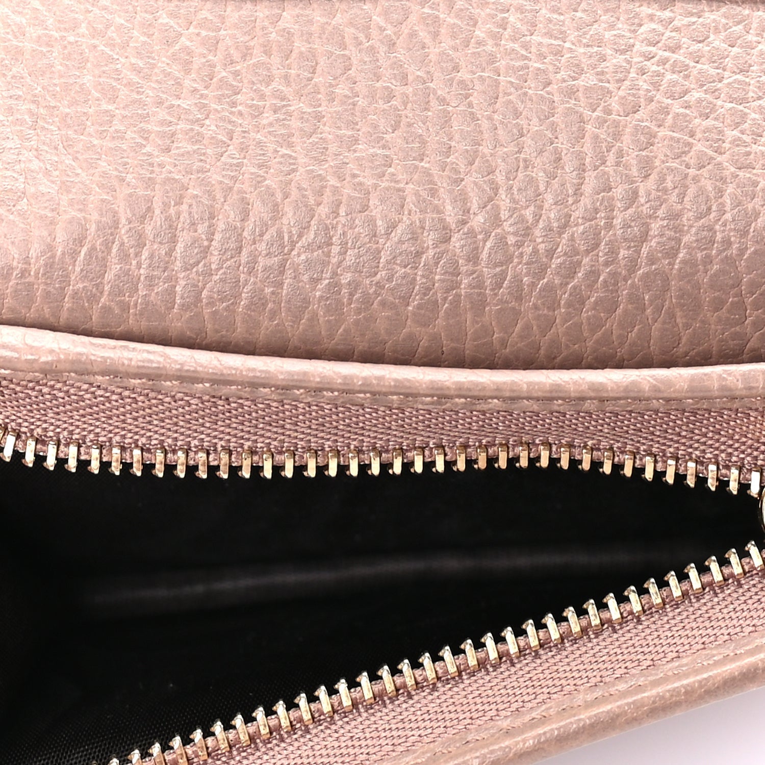 Gucci Dollar Calfskin GG Supreme Monogram GG Marmont Card Case Porcelain Rose Beige Ebony 4 of 6