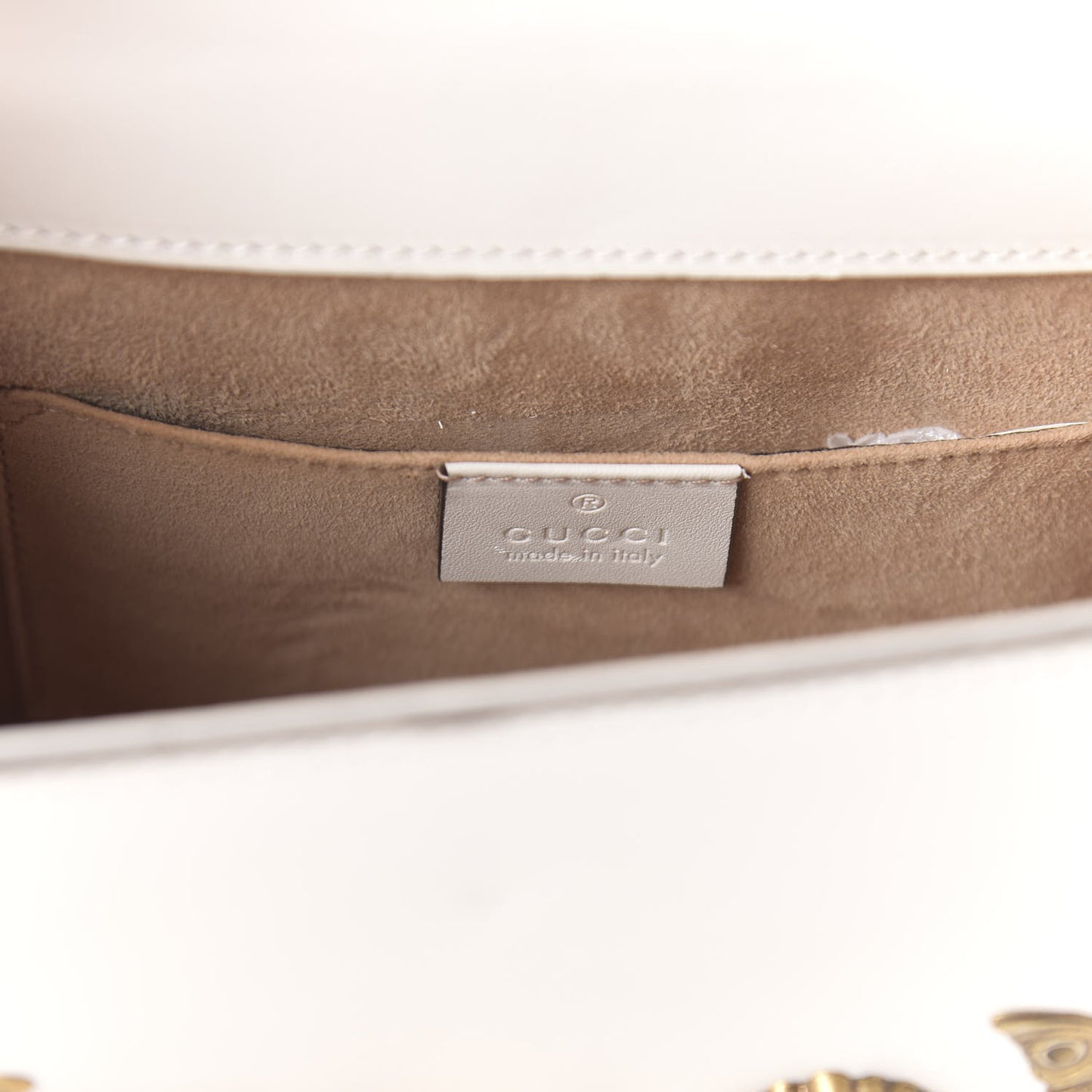 Calfskin Animal Studs Mini Sylvie Top Handle Bag White