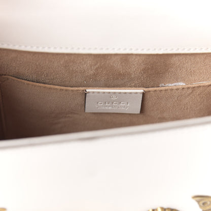 Gucci Calfskin Animal Studs Mini Sylvie Top Handle Bag White 8 of 10