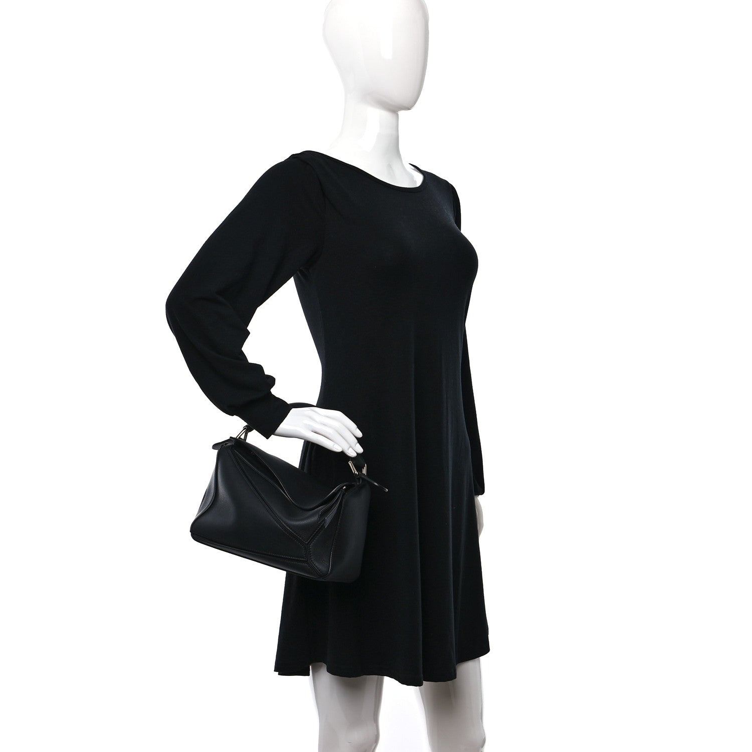 Loewe Calfskin Small Puzzle Bag Black 2 of 10