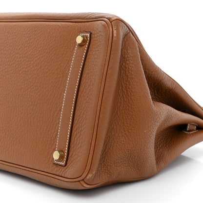 Hermes Taurillon Clemence Birkin 35 Gold 8 of 25