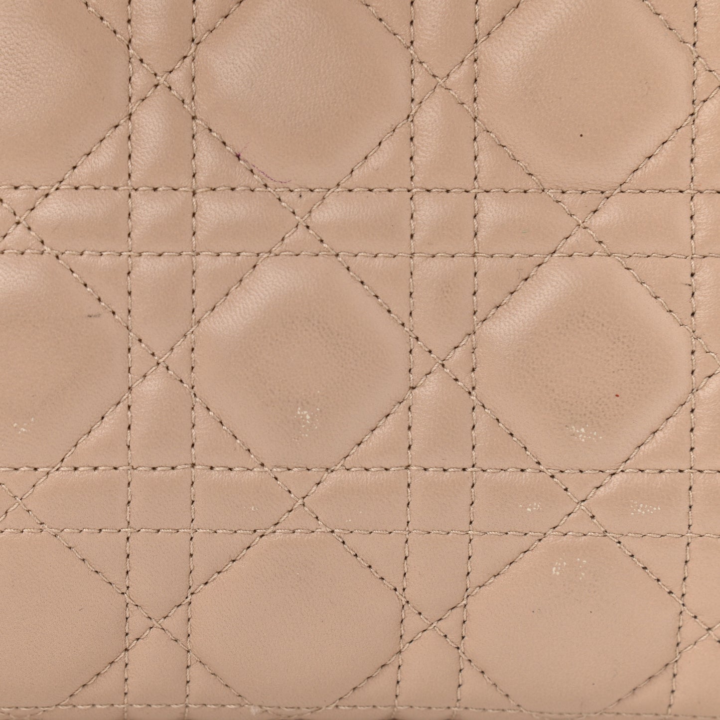 Lambskin Cannage Large Lady Dior Beige