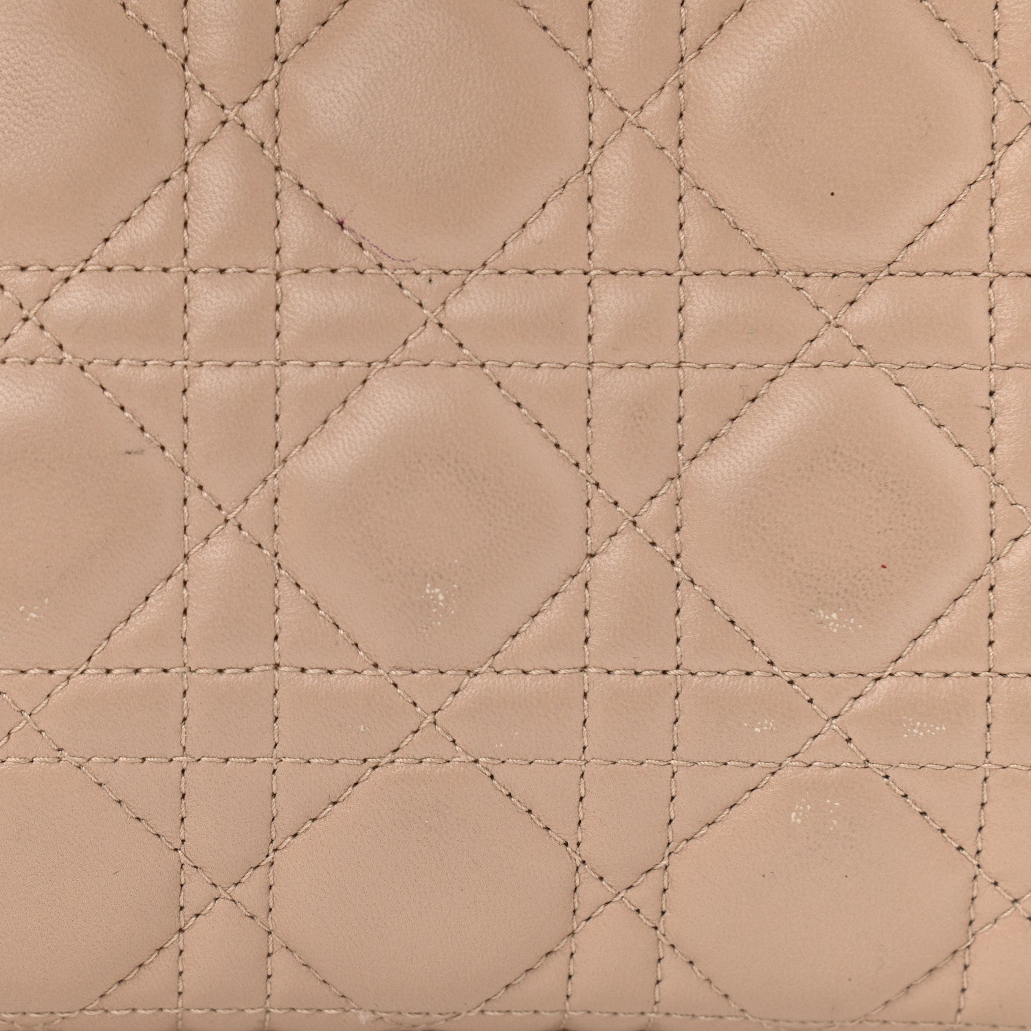 Christian Dior Lambskin Cannage Large Lady Dior Beige 11 of 15