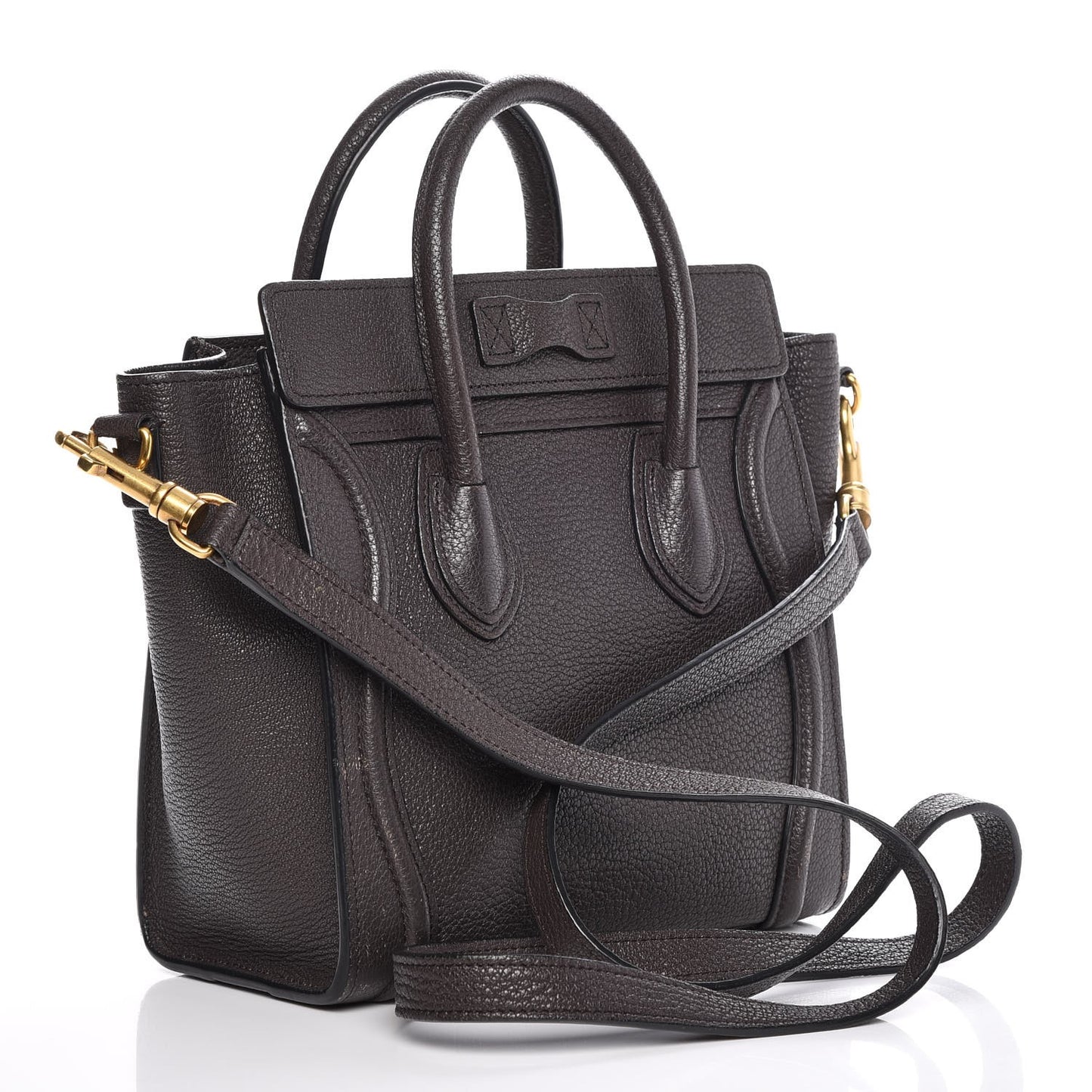 Goatskin Nano Luggage Dark Taupe