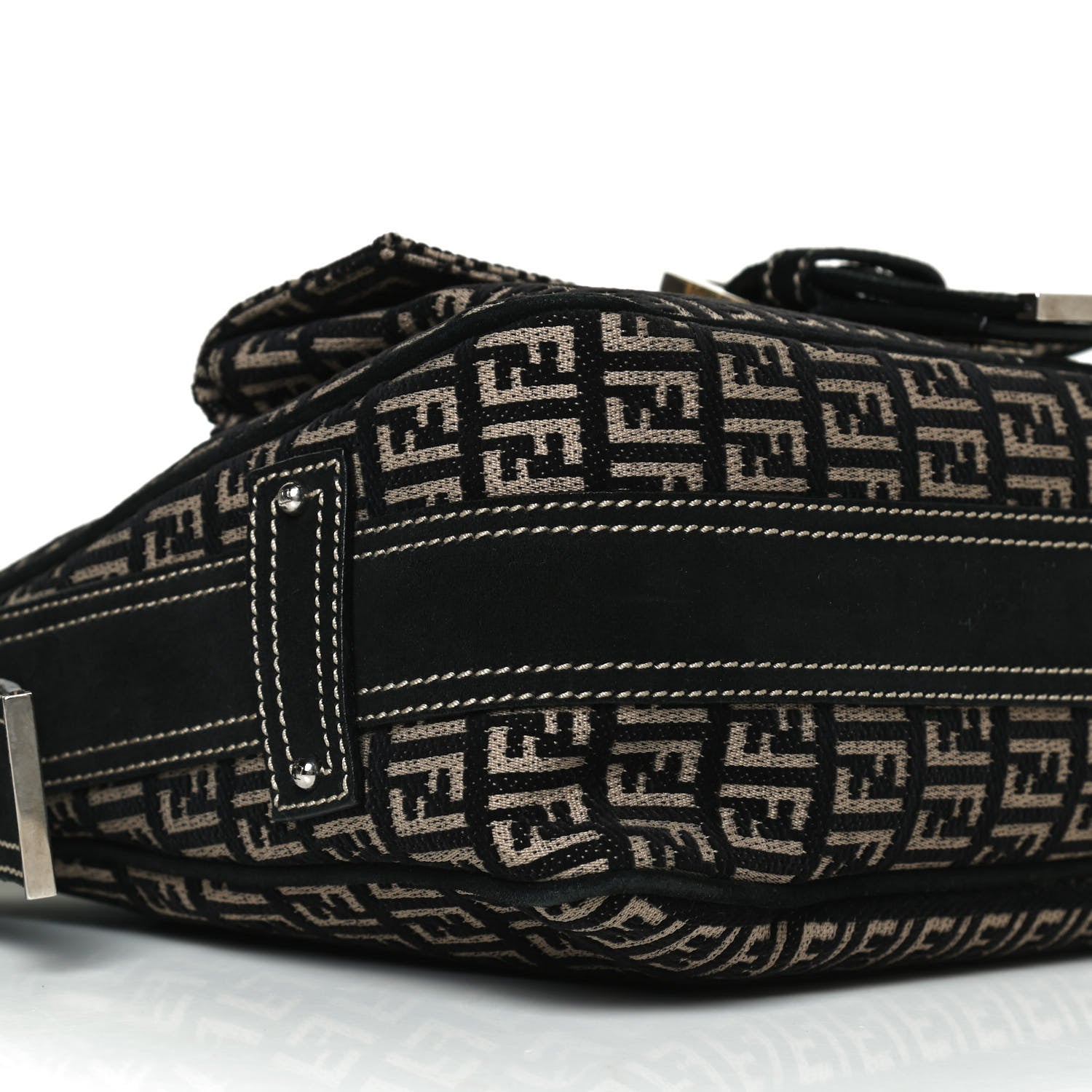 Fendi Zucchino Shoulder Bag Dark Brown 8 of 11