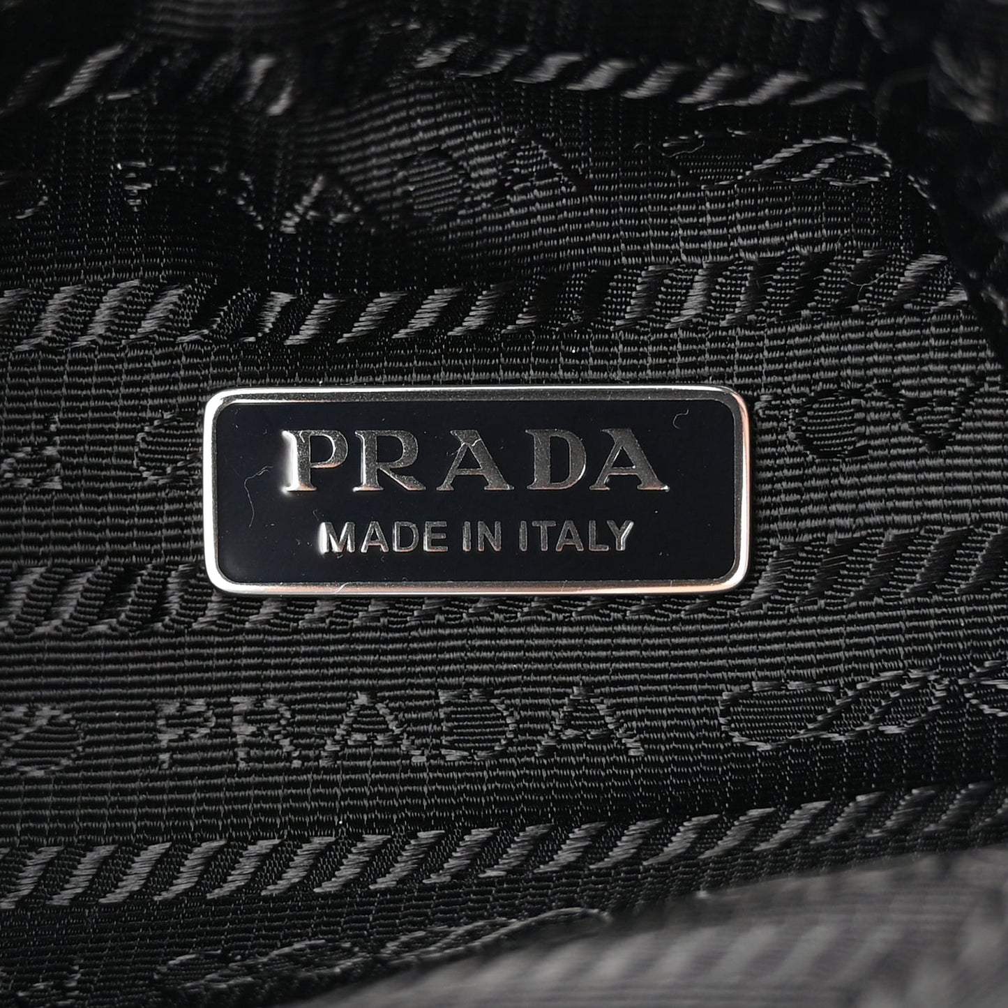 PRADA Terry Cloth Mini Re-Edition 2000 Bag Celeste Black