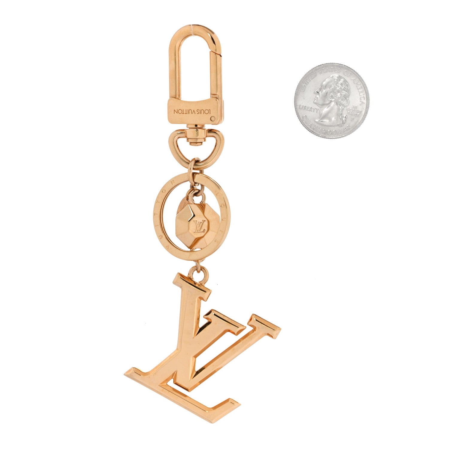 Louis Vuitton Initials LV Key Holder Gold 2 of 4
