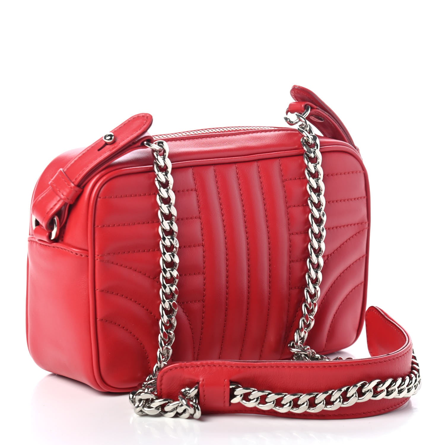 Prada Soft Calfskin Diagramme Camera Bag Rosso 2 of 4