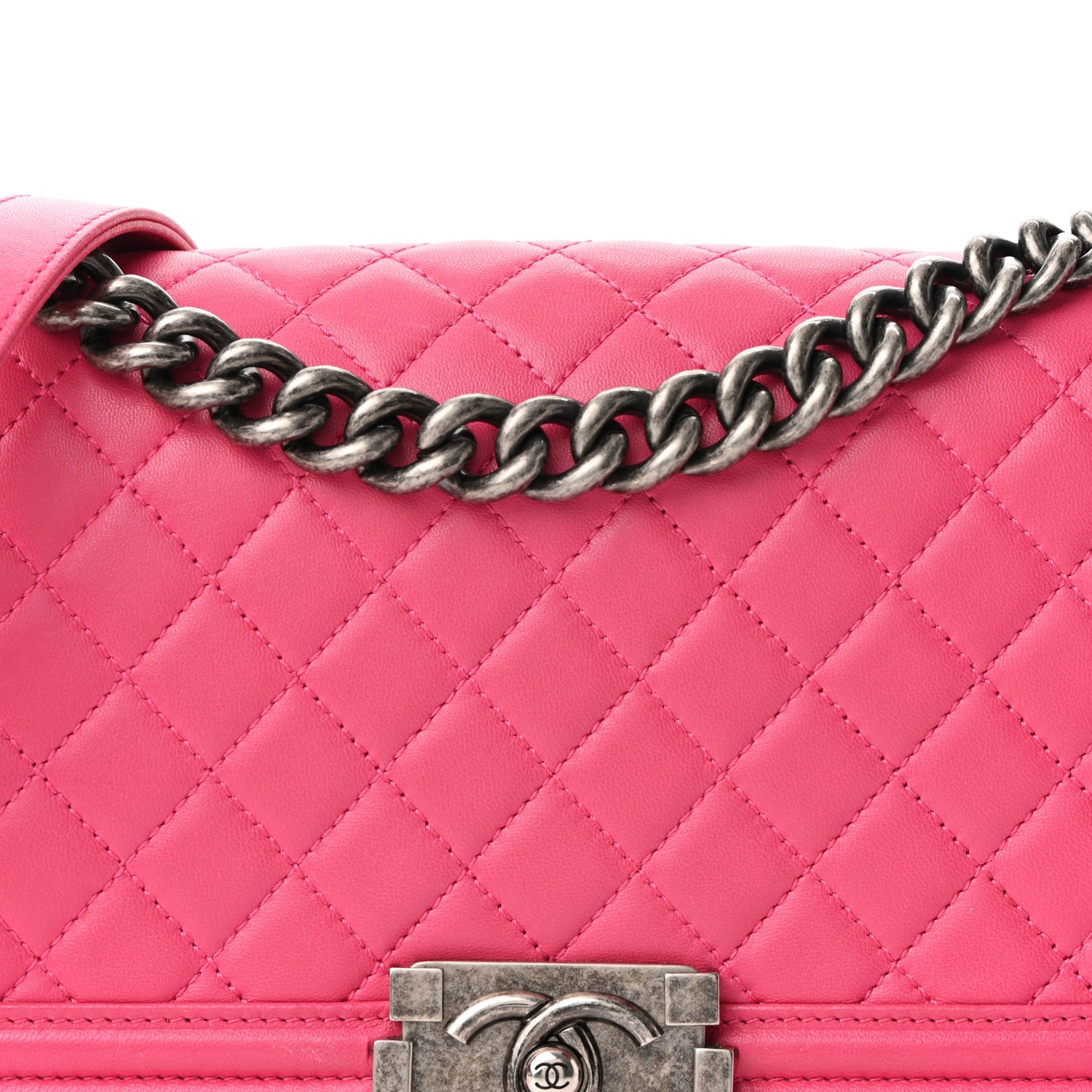 Chanel Lambskin Quilted Medium Boy Flap Pink 7 of 10