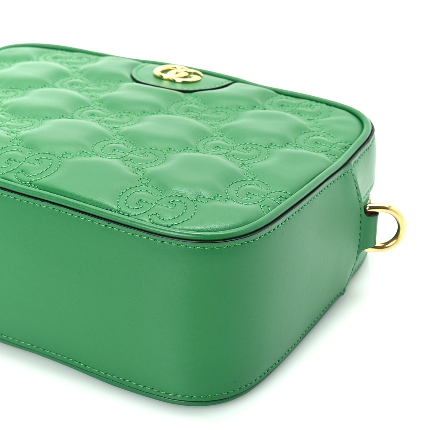 Gucci Calfskin GG Matelasse Shoulder Bag Spring Green 8 of 8