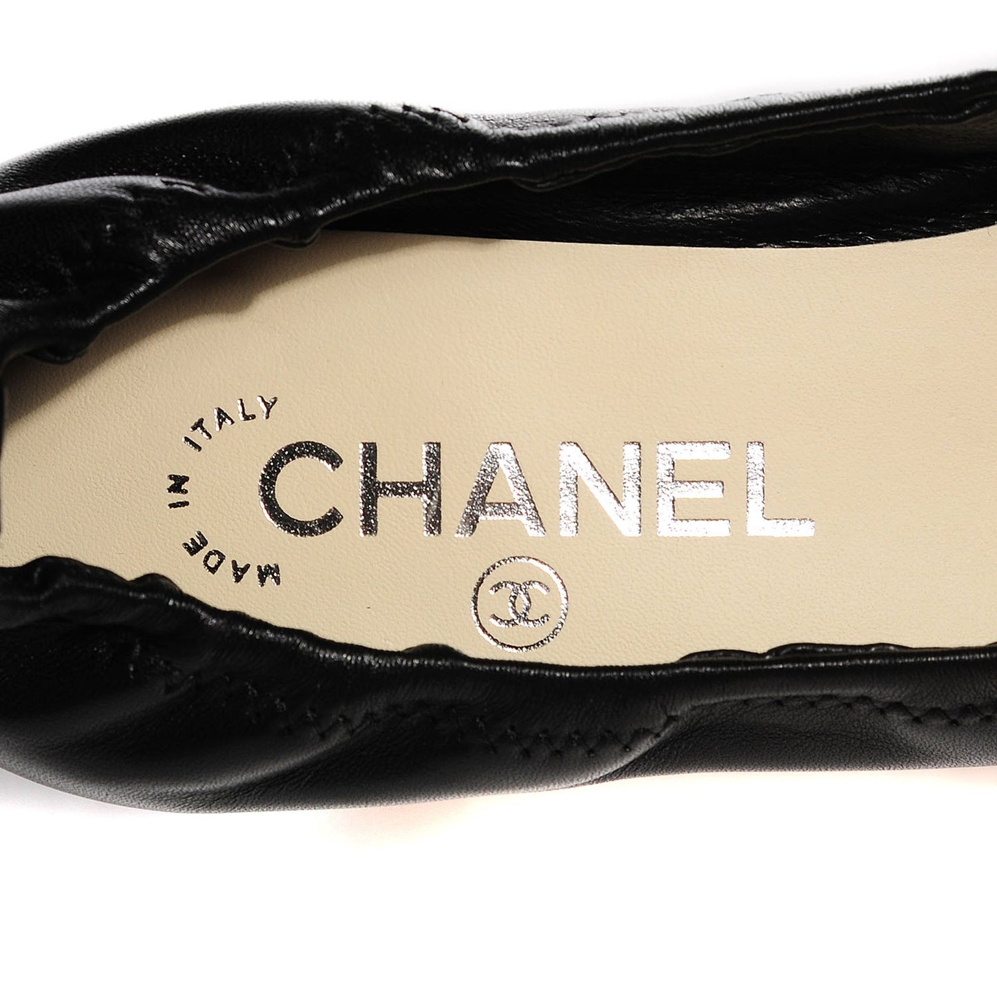 Lambskin Patent CC Elastic Pumps 39 Black