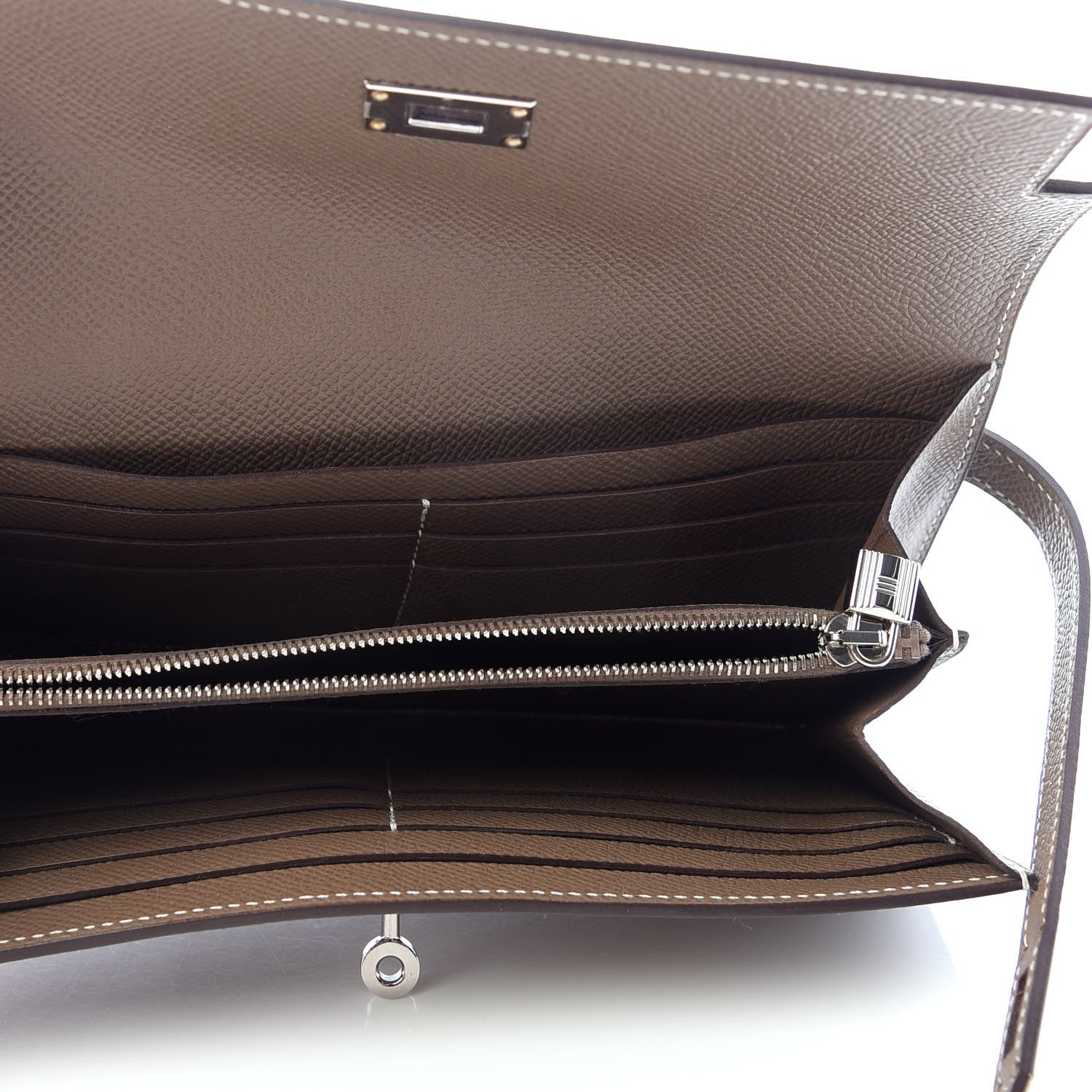 Hermes Epsom Kelly Longue Wallet Etoupe 5 of 6