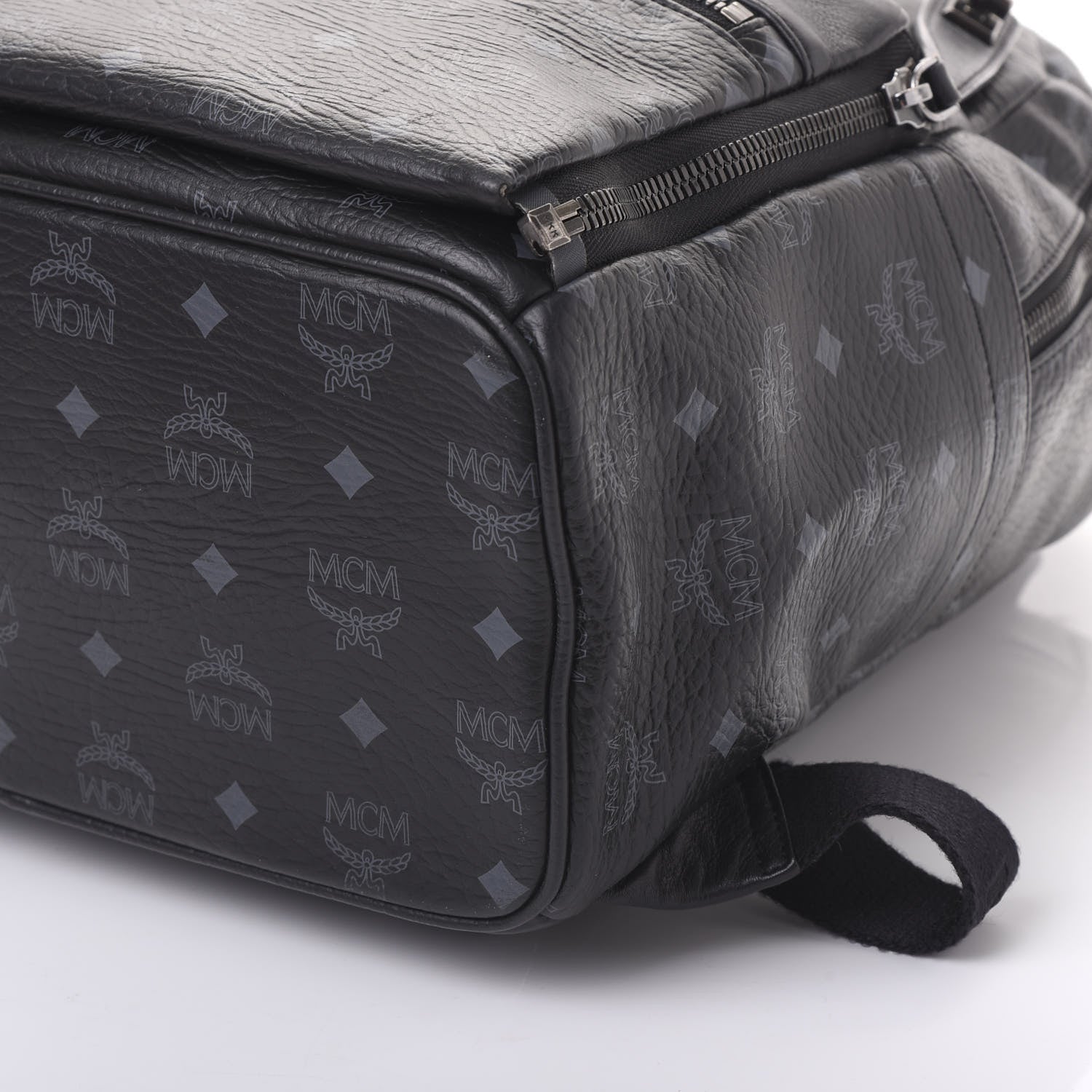 MCM Visetos Medium Studded Dual Stark Backpack Black 6 of 8